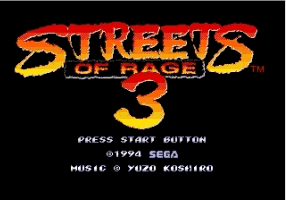 Streets of Rage 3 Enhance Mod Title Screen